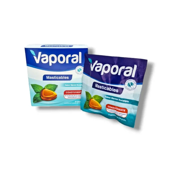 VAPORAL TAB MAST. MENTOL EUCALIPT SOBRE