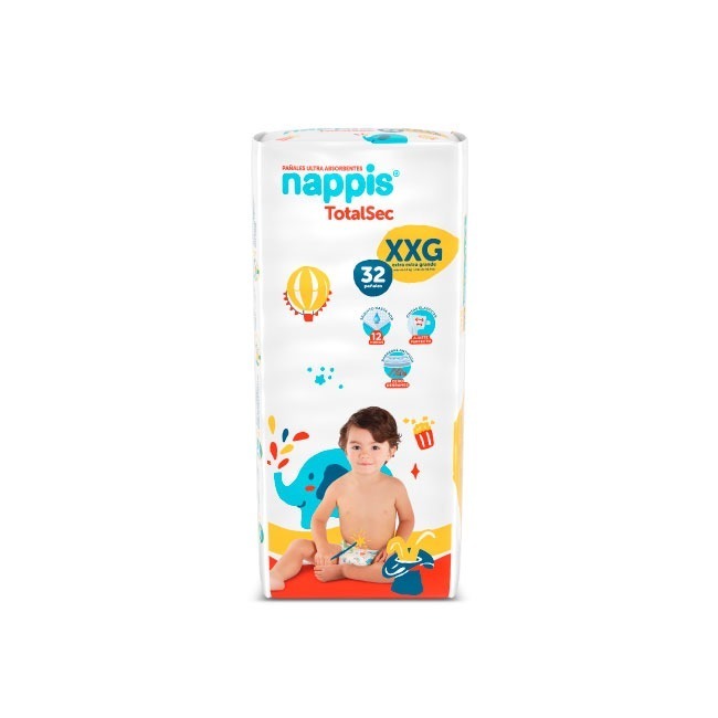 Nappis Pañal Total Sec XXG x32