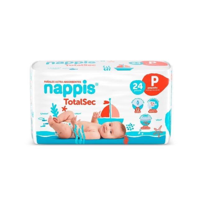 Nappis Pañal Total Sec P X24