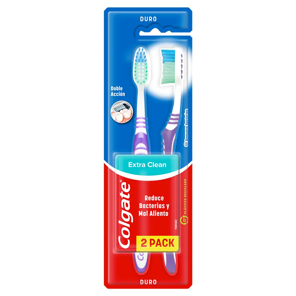 COLGATE CEPILLO EXTRA CLEAN DURO 2X1