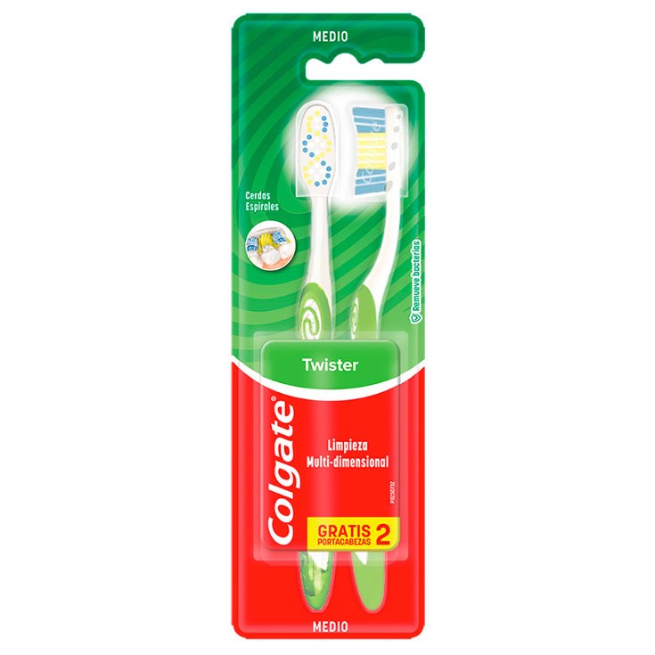 COLGATE CEPILLO TWISTER MEDIO X 2