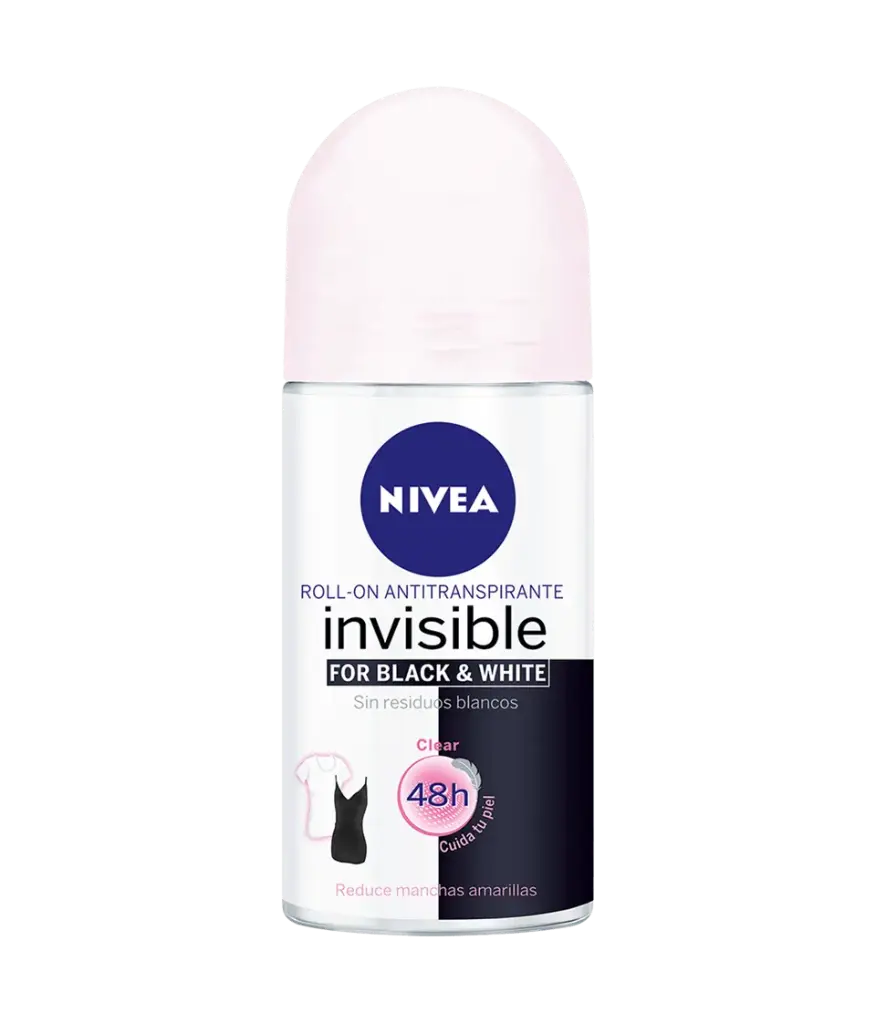 NIVEA ROLLON WOMAN INVISIBLE BLACK Y WHITE