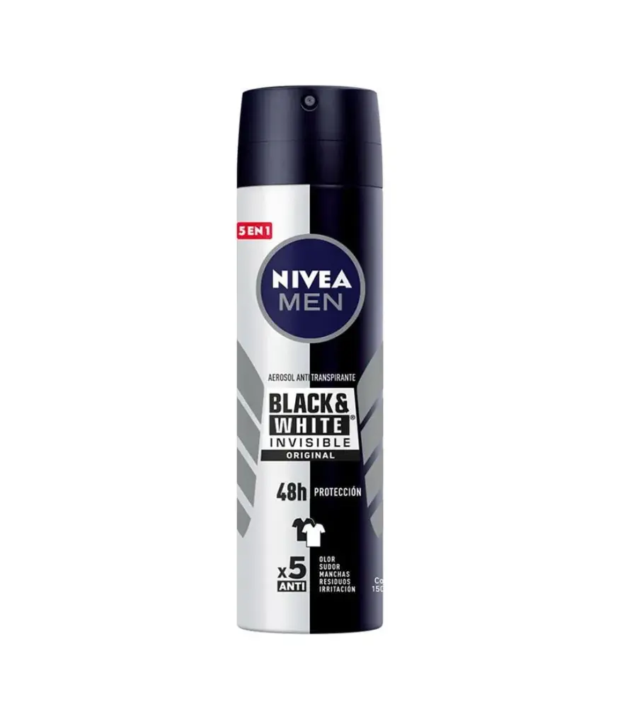 NIVEA FOR MEN SPRAY INVISIBLE BLACK WHITE