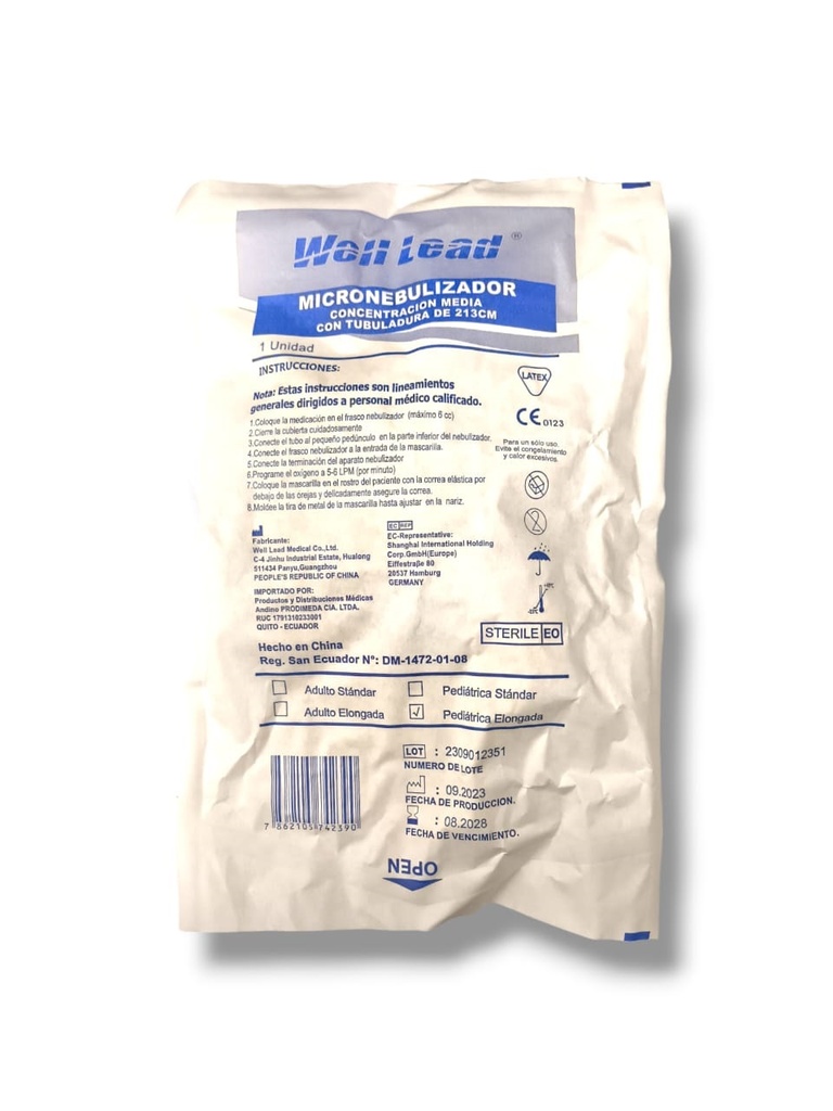 MASCARILLA NEBULIZADOR NINO /