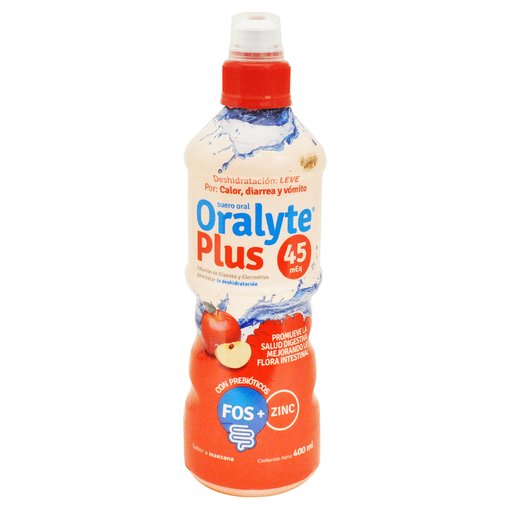 ORALYTE PLUS 45 MANZANA -ZINC 400 ML