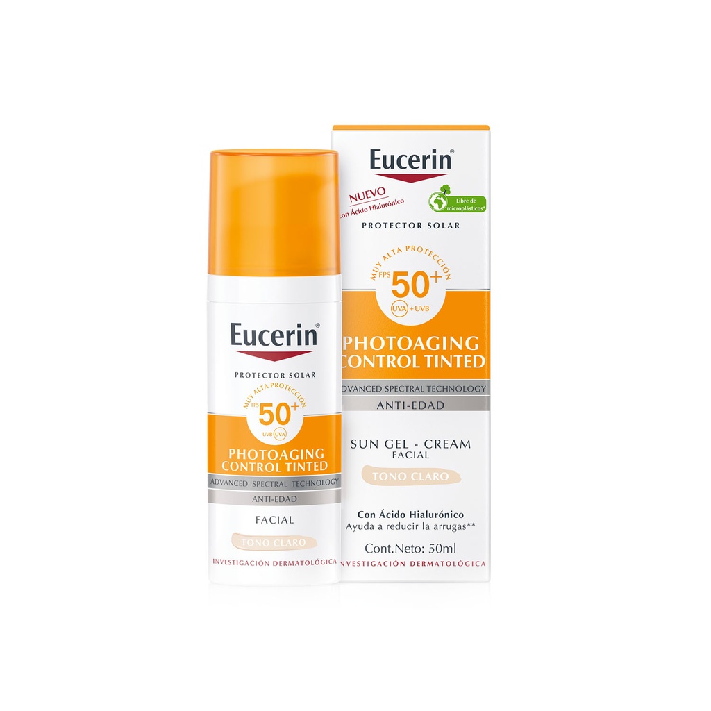 EUCERIN SUN GEL-CREMA ANTIEDAD CON COLOR T CLARO