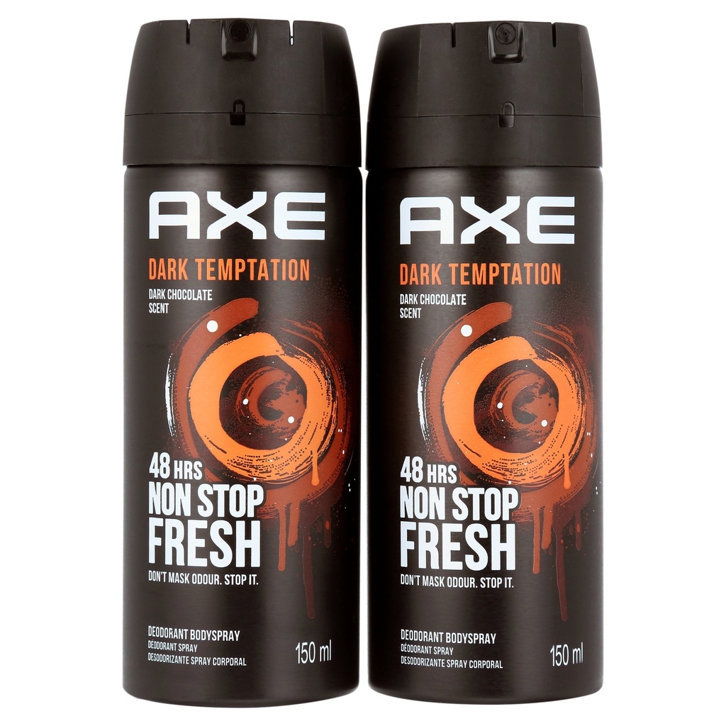 AXE SPRAY DARK TEMPTATION COMBO X2