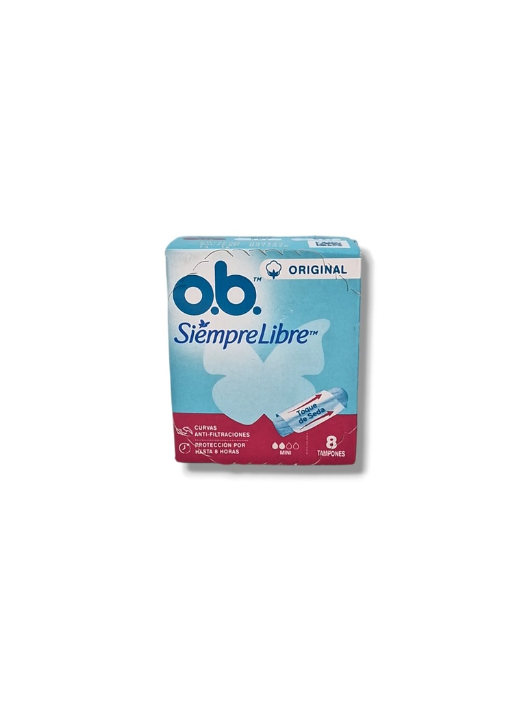 TAMPONES OB-SIN APLICADOR MINI X 8