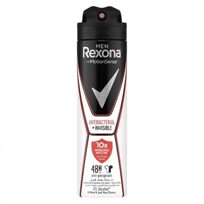 REXONA MEN SPRAY ANTIBACTERIAL INVISIBLE 150 ML