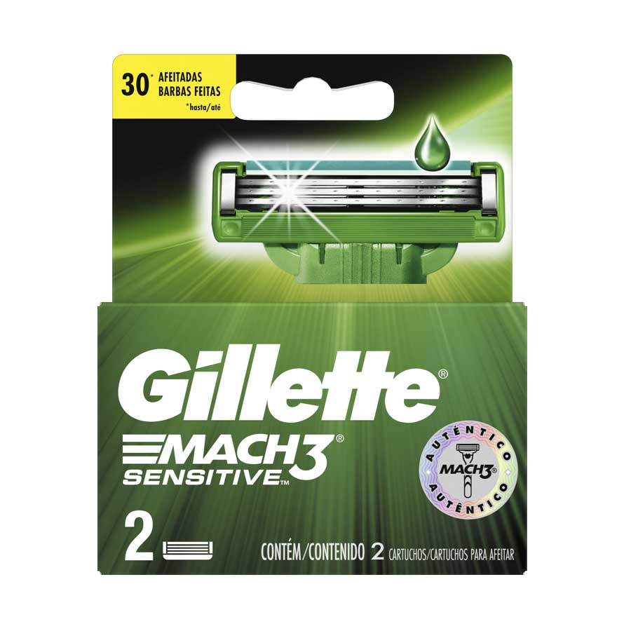 GILLETTE REP AFEI MACH3 SENSITIVE CT X2