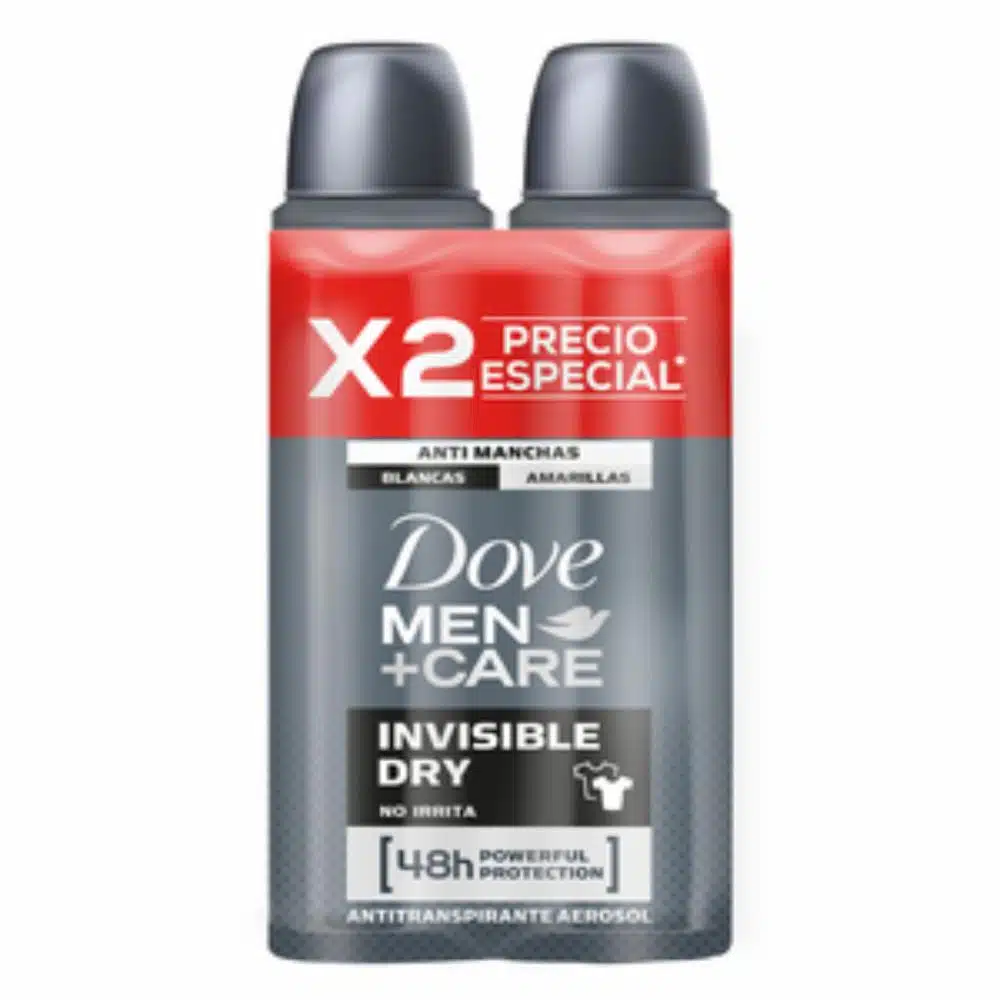 DOVE SPRAY MEN CARE INVISIBLE DRY COMBO X 2