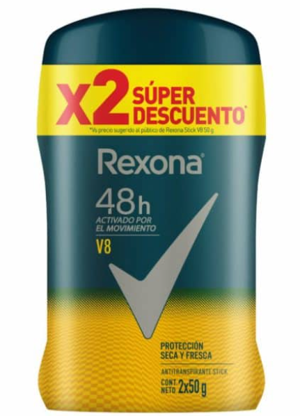 REXONA MEN BARRA V8 COMBO X 2