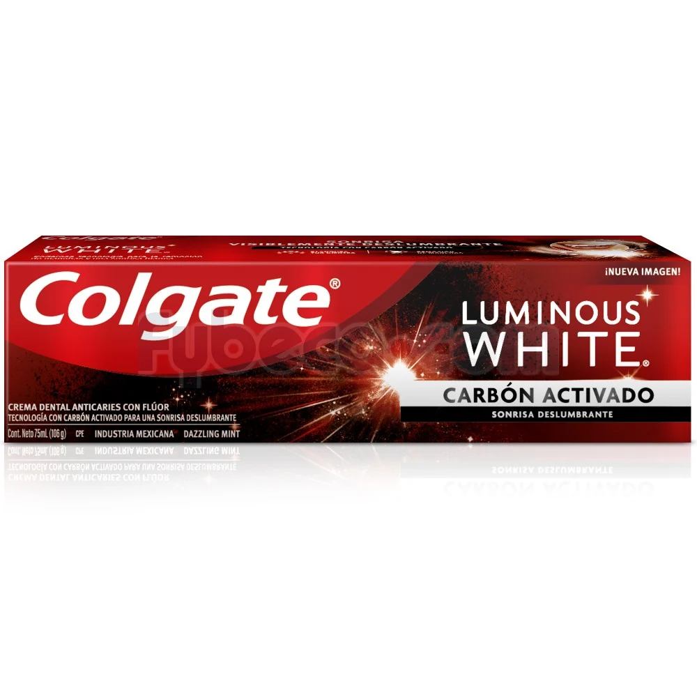 COLGATE PASTA LUMINOUS CARBON ACTIVADO 75ML