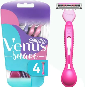 PRESTOBARBA GILLETE VENUS SUAVE X 4 *