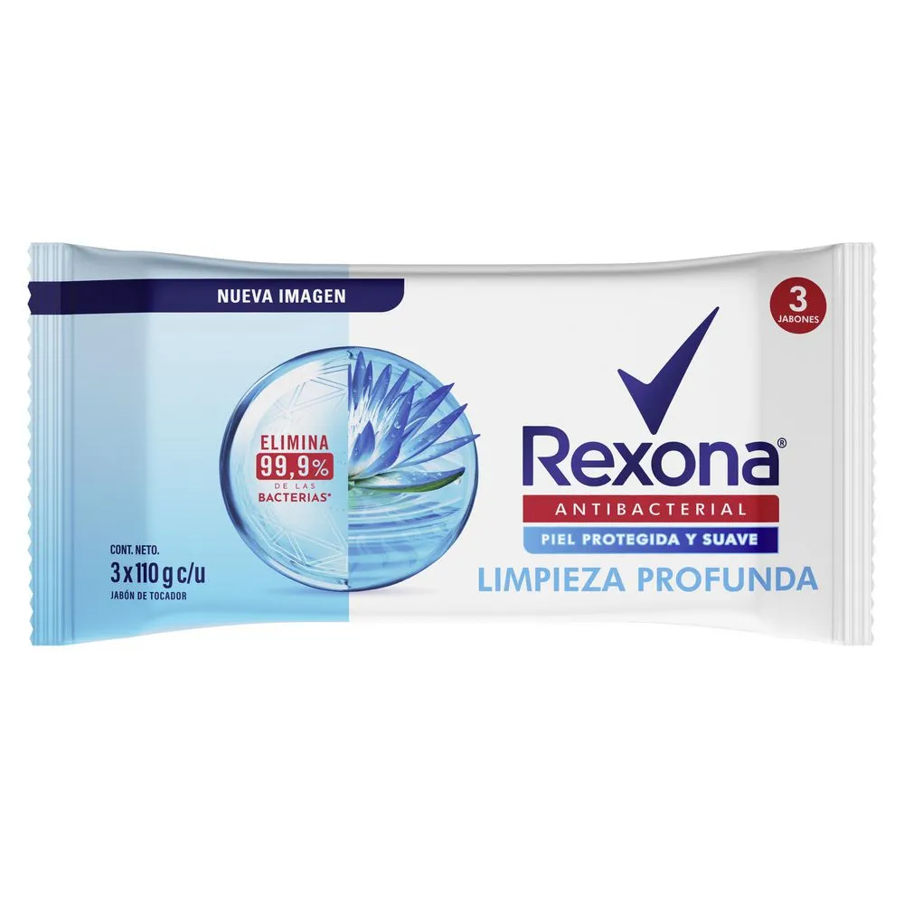 REXONA JABON LIMPIEZA PROFUNDA  110 GR