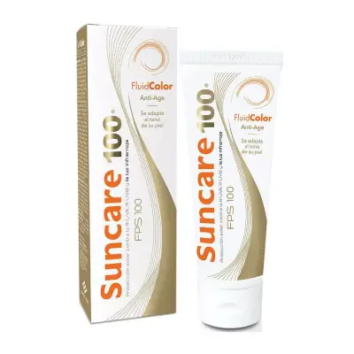 [7862103552663] SUNCARE 100 ANTI AGE FLUIDO COLOR 60 G