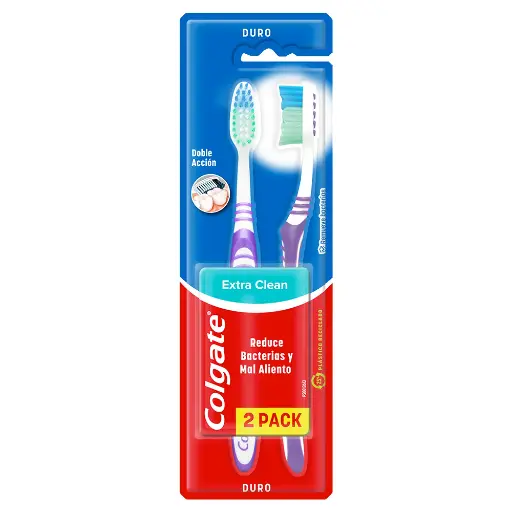 [7509546031828] COLGATE CEPILLO EXTRA CLEAN DURO 2X1