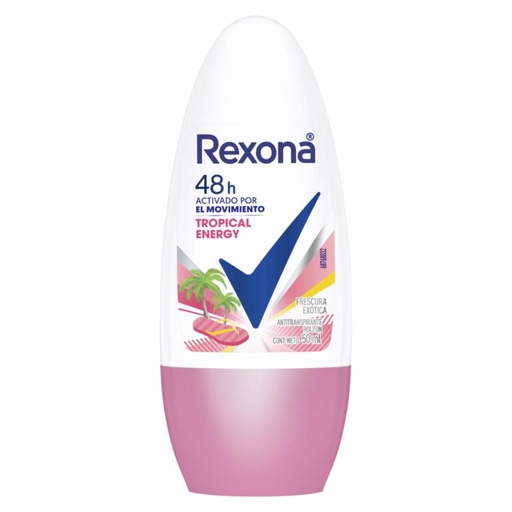 [78924413] REXONA WOMEN ROLLON TEENS TROPICAL ENERGY 50 ML