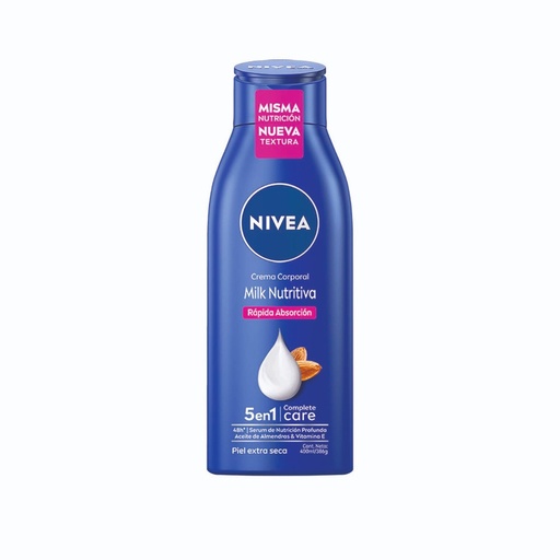 [4005808319695] NIVEA CREMA MILK NUTRITIVA ALMENDRAS 400 ML