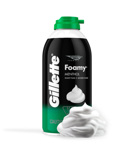 [3014260273910] GILLETTE ESPUMA AFEI FOAMY MENTOL 312G