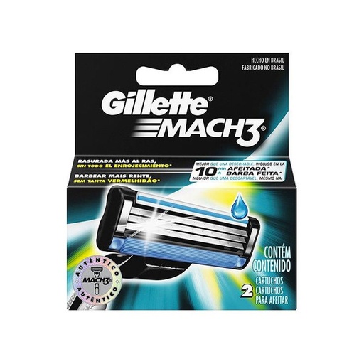 [047400179240] GILLETTE REP AFEI MACH3 HOM CT X2