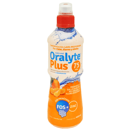 [7862119360368] ORALYTE PLUS 75 + ZINC MANDARINA 400 ML