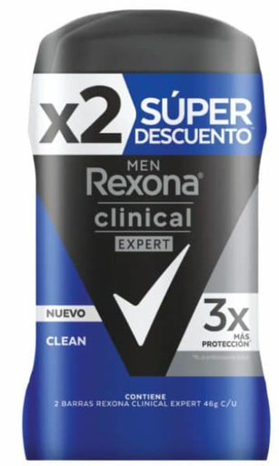 [7861001364316] REXONA CLINICAL MEN BARRA CREMA CLEAN COMBO X 2