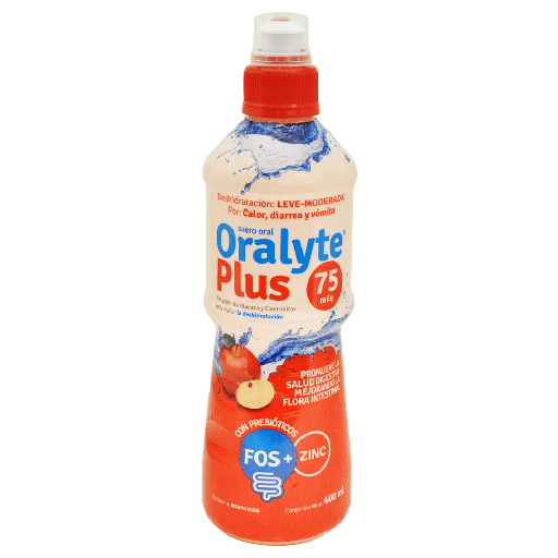 [7862119360351] ORALYTE PLUS 75 MANZANA+ZINC 400 ML