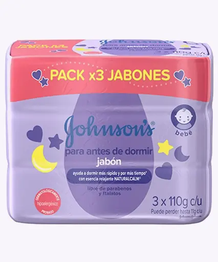 [7702031407188] JOHNSONS JABON ANTES DE DORMIR X 3