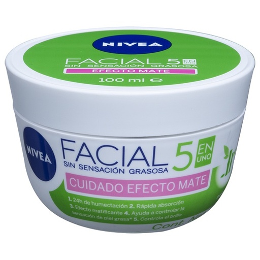 [40067087] NIVEA FACIAL 5 EN 1 CUIDADO EFECTO MATE 100 ML