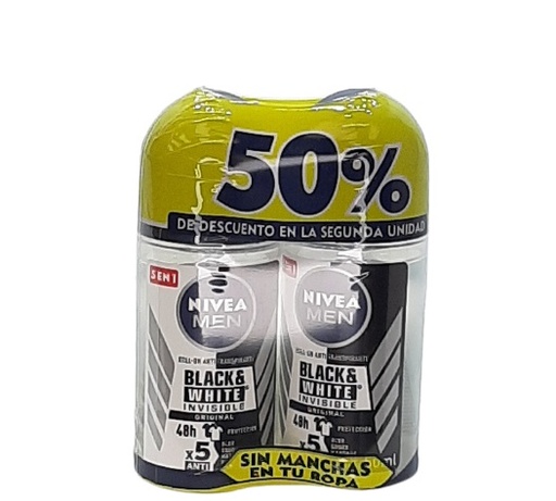 [7861122005419] NIVEA ROLLON MEN BLACK WHITE COMBO