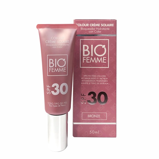 [7862121320442] BIOFEMME COLOUR CREME SOLAIRE MEDIUM