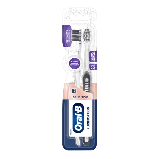 [7500435143790] CEPILLO ORAL B SENSITIVE PURIFICACION X 2 *