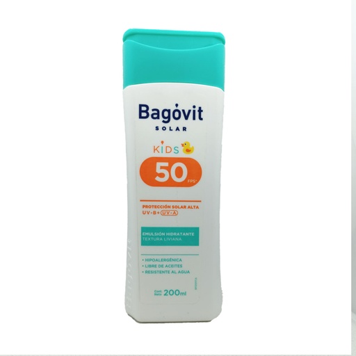 [7790375268435] BAGOVIT SOLAR KIDS EMULSION HIDRATANTE 200 ML