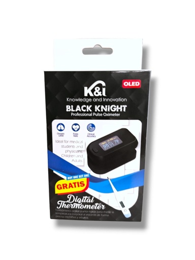 [KI-200PLUS] OXIMETRO PROFESIONAL BLACK NIGHT + TERMOMETRO KI