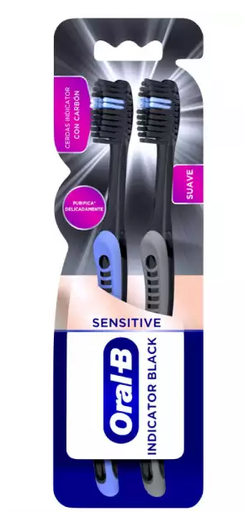 [7500435210430] ORAL B CEPILLO SENSITIVE INDICATOR BLACK X 2 *