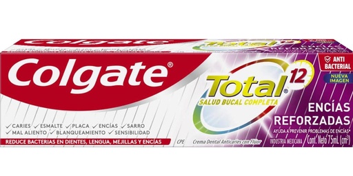 [7509546692470] COLGATE PASTA TOTAL 12 ENCIAS REFORZ. 75 ML